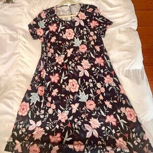 Old Navy Floral Dress - Black and Pink